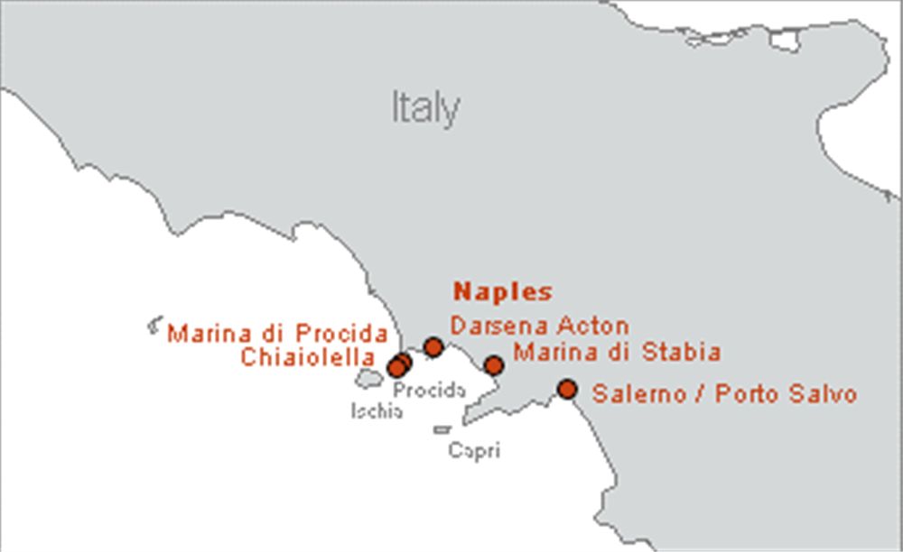 Naples yacht charter bases